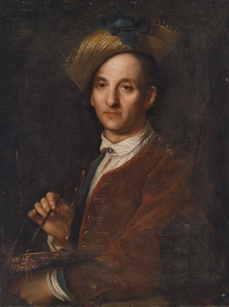 Portrett av David Hoyer (1667-1720), maler av Attributed to Jan Kupecký