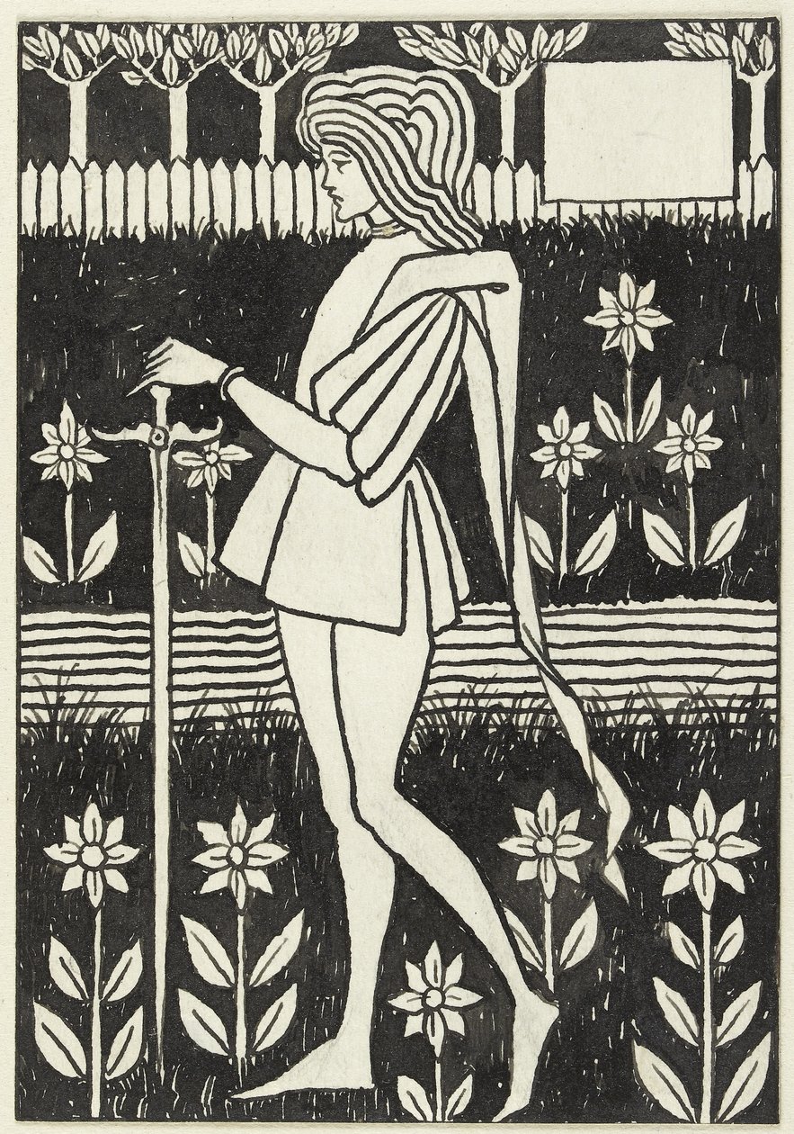 En side (penn og svart blekk på hvitt papir) av Aubrey Beardsley