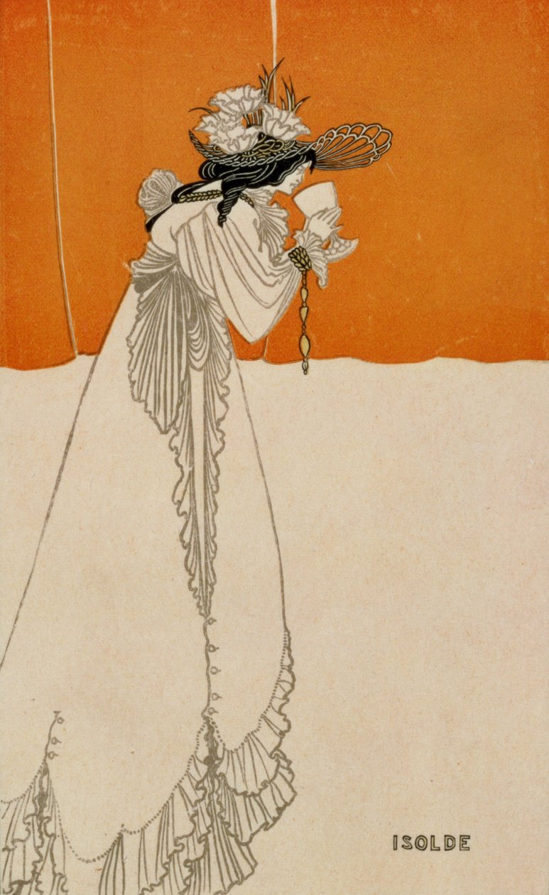 Isolde, illustrasjon fra The Studio, 1895 av Aubrey Beardsley