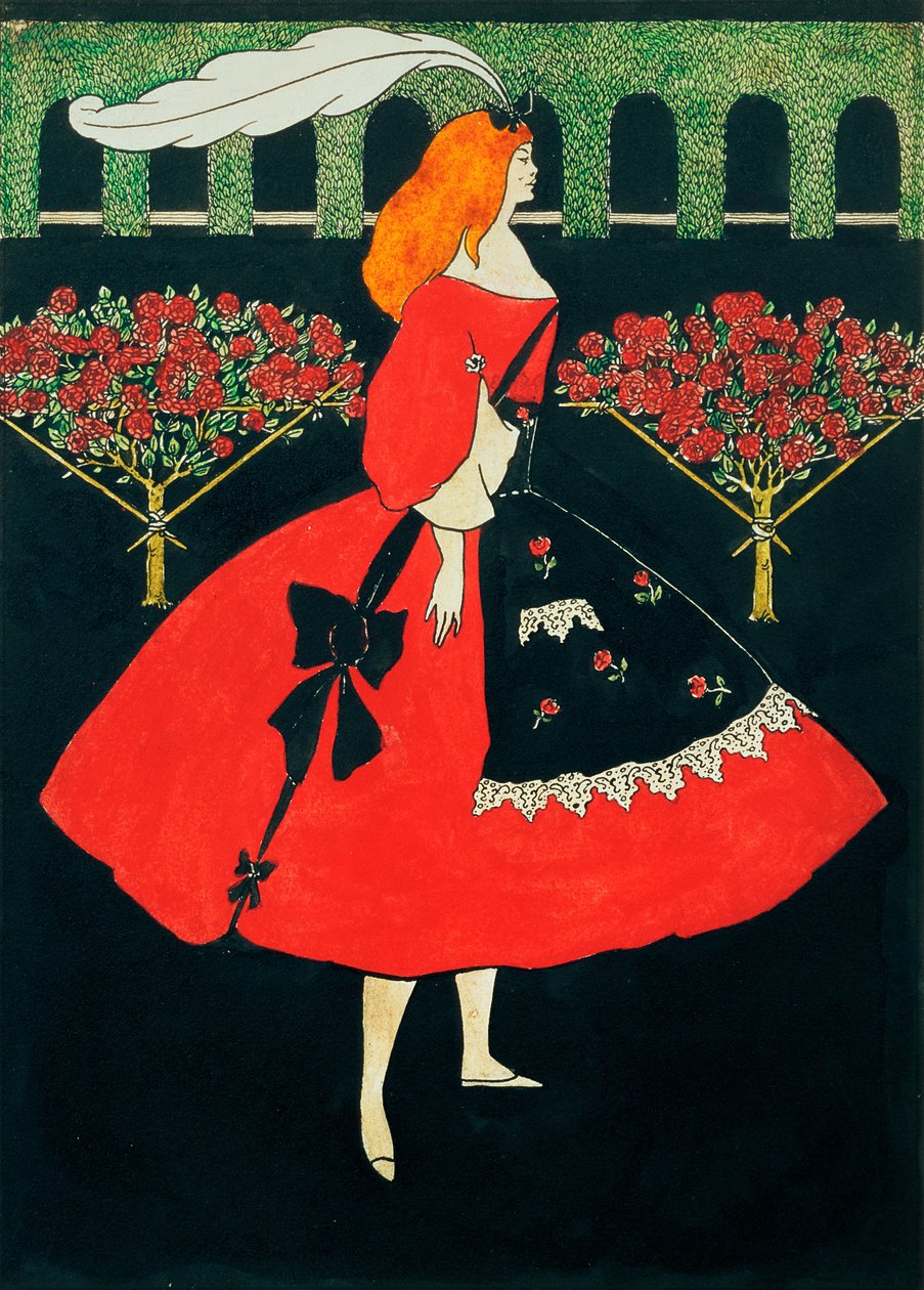 The Slippers of Cinderella, 1894 (penn og blekk og wc på papir) av Aubrey Beardsley