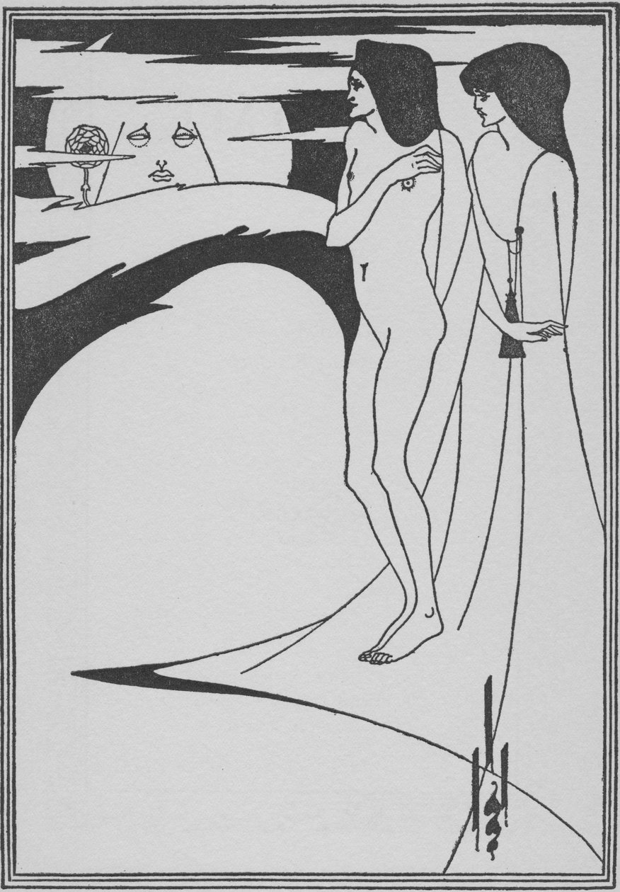 Kvinne i månen, 1896 av Aubrey Beardsley