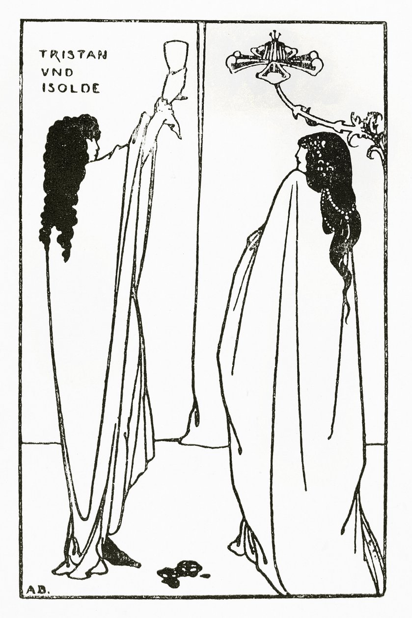 En repetisjon av Tristan und Isolde, illustrasjon fra 
