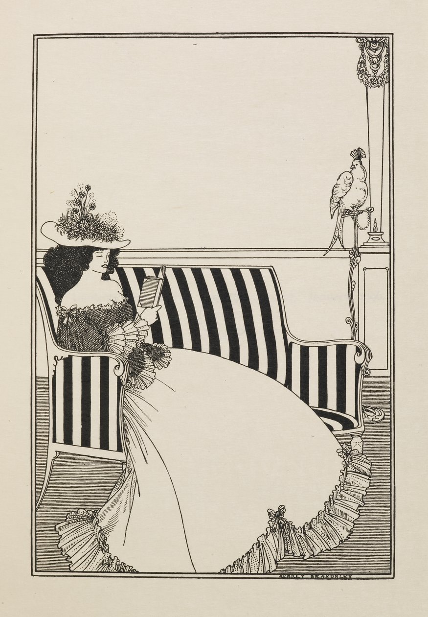 Et katalogomslag fra en andre bok med femti tegninger av Aubrey Beardsley