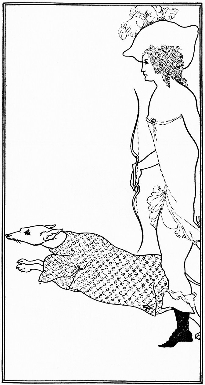 Atalanta i Calydon med hunden, 1896 av Aubrey Beardsley