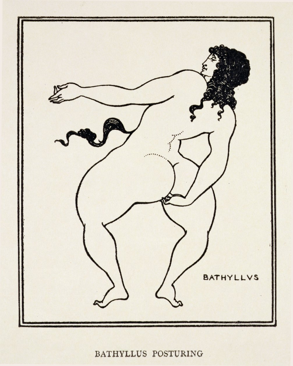 Bathyllus, romersk danser og utøver av pantomimus av Aubrey Beardsley
