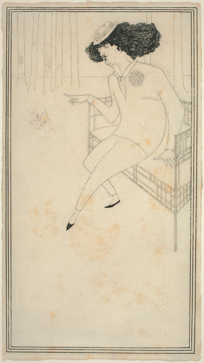 Karikatur av JM Whistler av Aubrey Beardsley