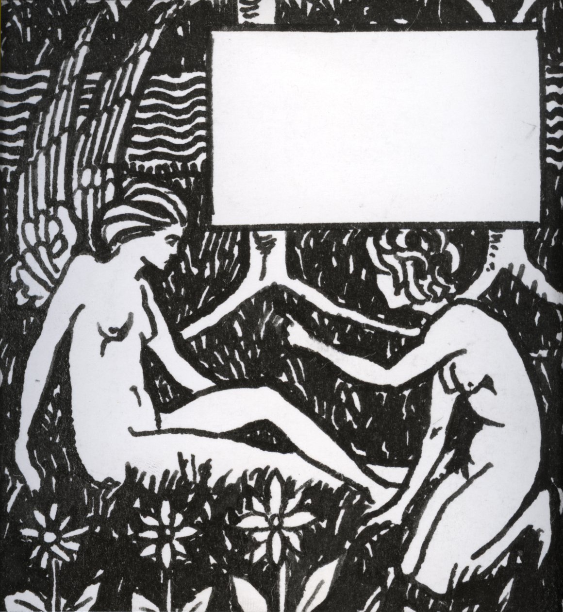 Kapitteloverskrift for Le Morte dArthur, 1893 (penn og svart blekk på papir) av Aubrey Beardsley