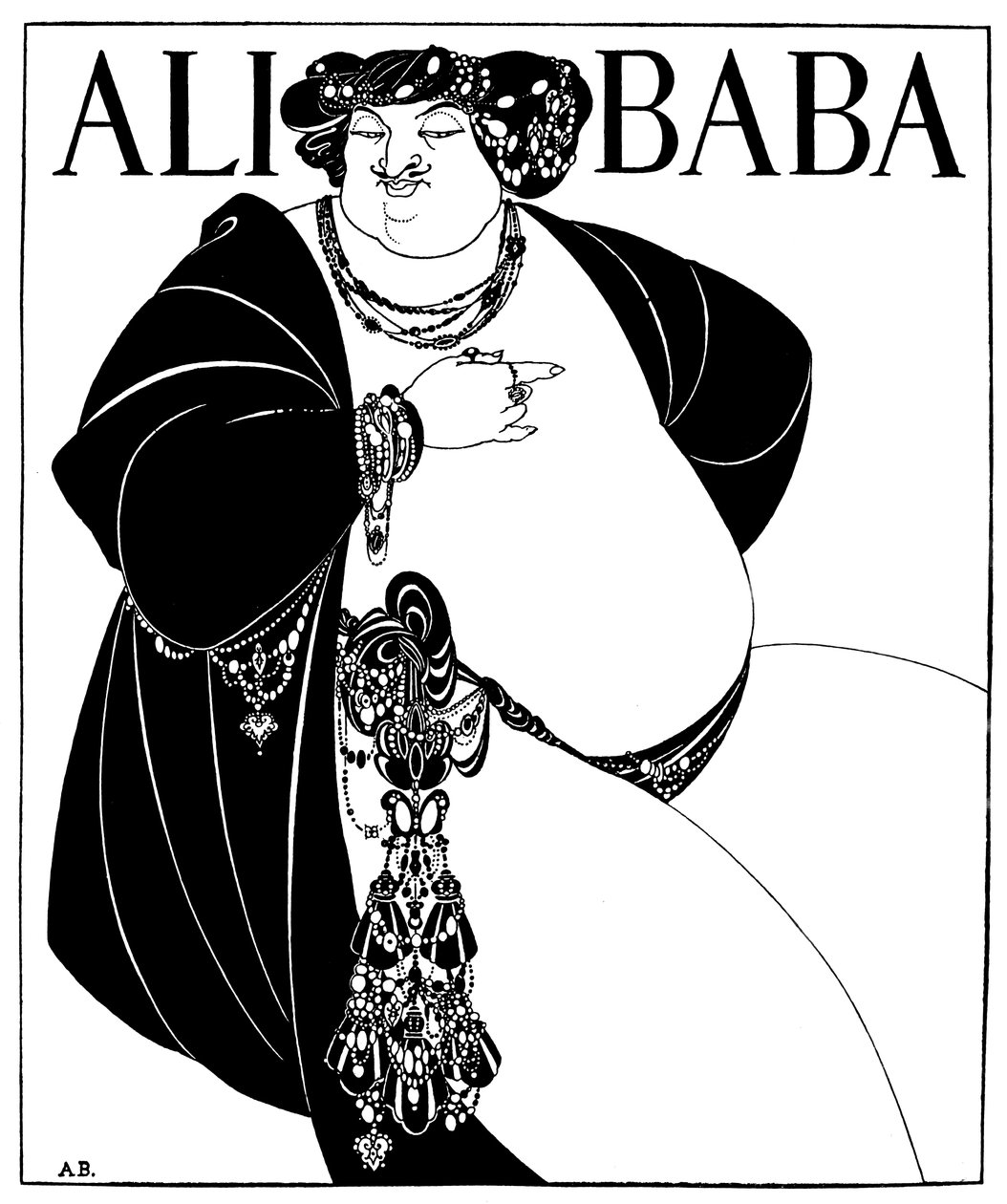 Omslagsdesign for Ali Baba, 1897 av Aubrey Beardsley