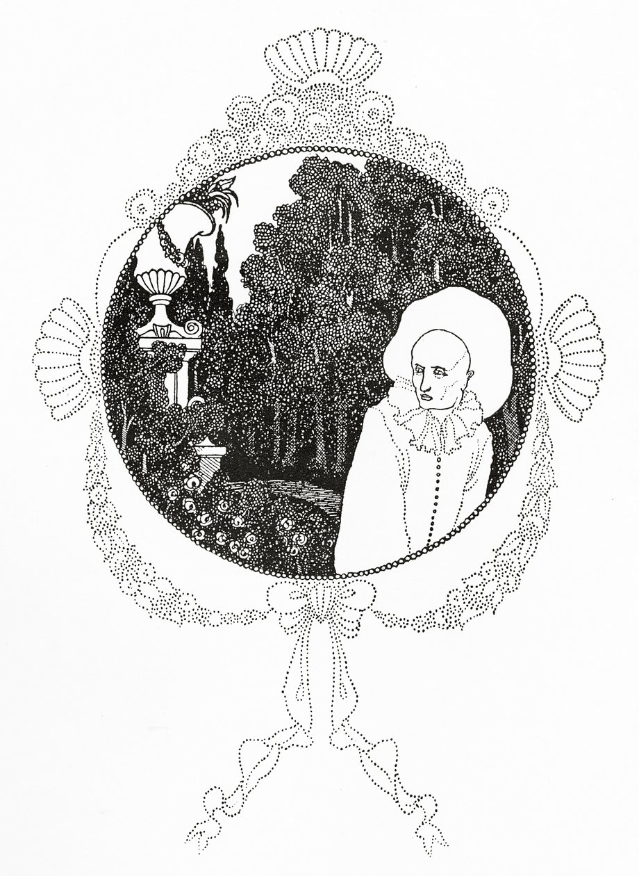Cul-de-lampe, illustrasjon for Ernest Dowsons "The Pierrot of the Minute" av Aubrey Beardsley