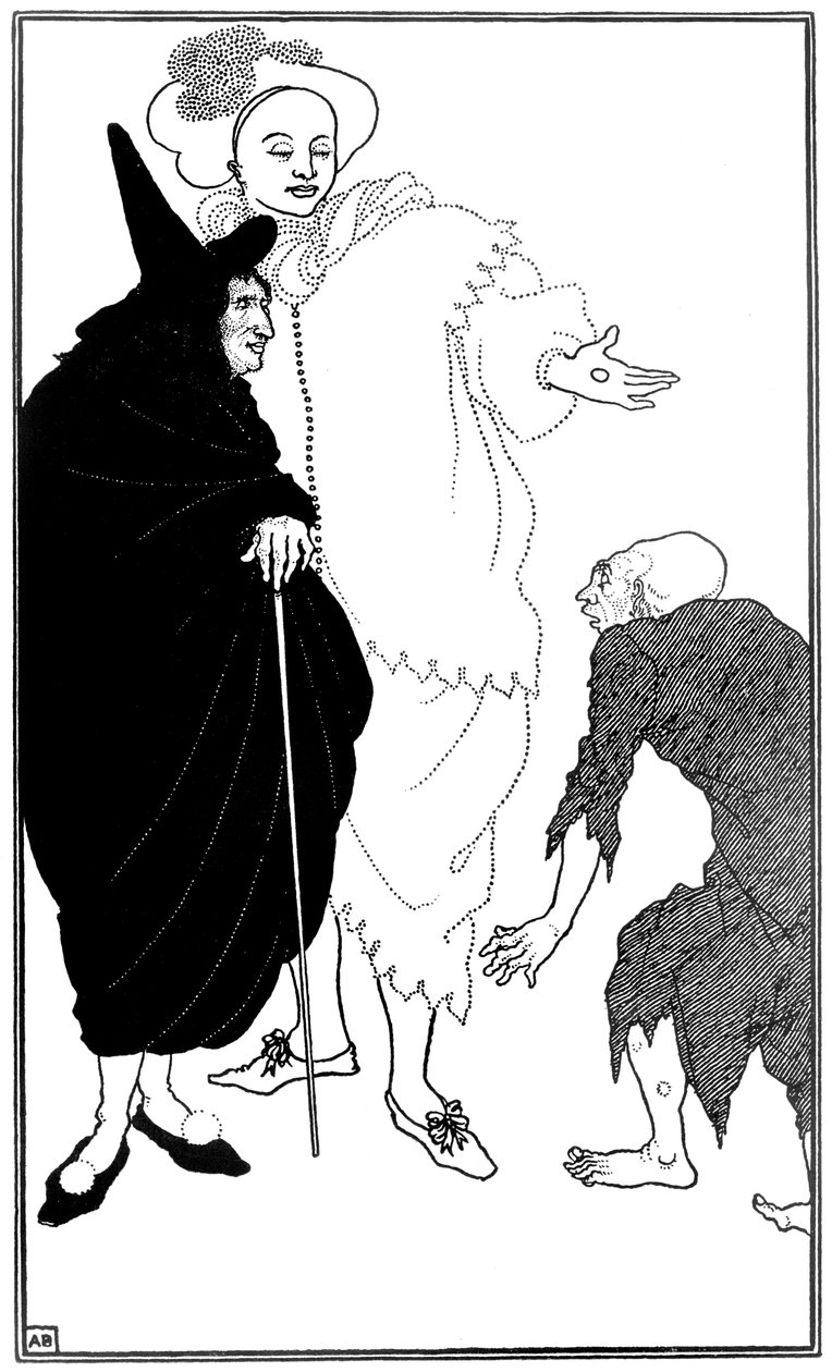 Don Juan, Sganarelle and the Beggar, illustrasjon fra 