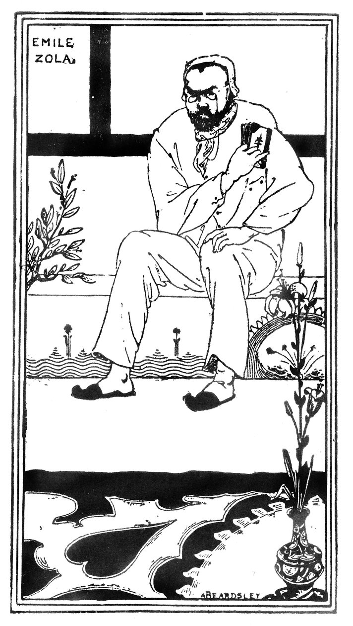 Emile Zola, 1893 88@Zola (1840-1902) fransk forfatter og romanforfatter; illustrasjon fra magasinet 