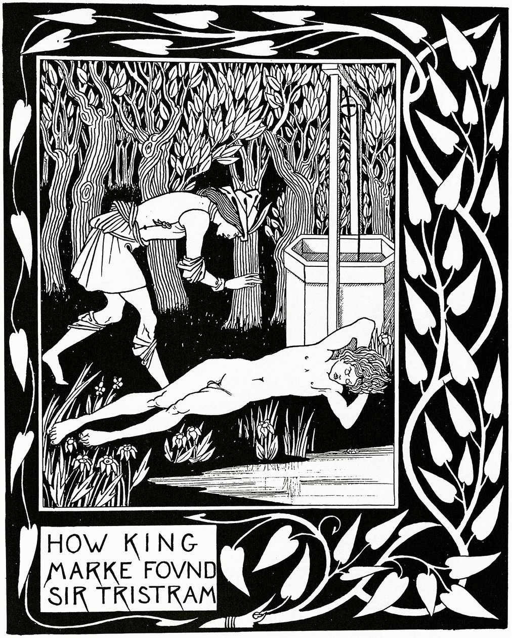 Hvordan King Marke fant Sir Tristram, illustrasjon fra 