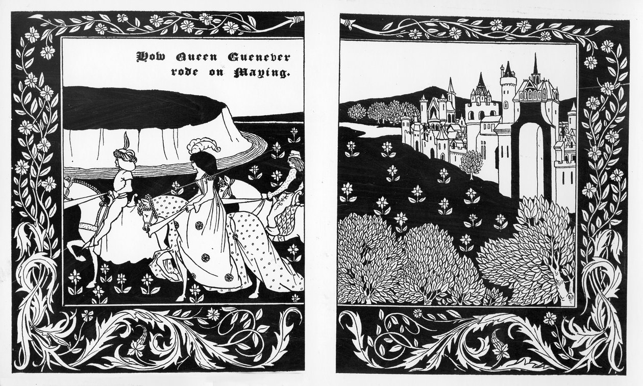 How Queen Guenever Rode on Maying, illustrasjon fra 