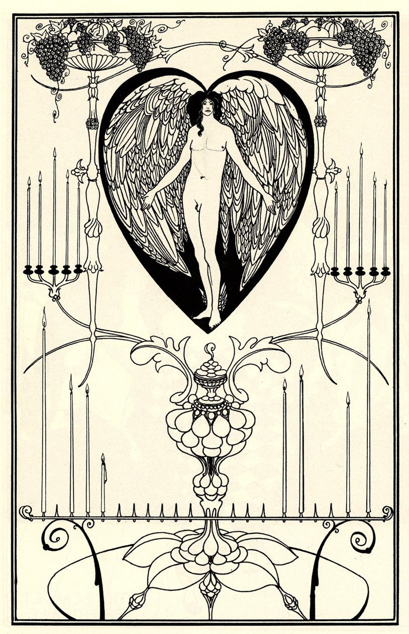 Illustrasjon for The Mirror of Love av Marc-André Raffalovich, 1895 av Aubrey Beardsley