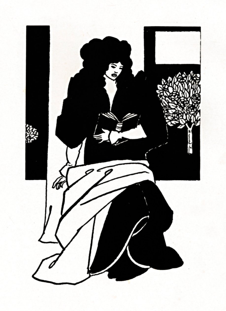 Illustrasjon fra Morte DArthur, 1893-1894, 1923 av Aubrey Beardsley