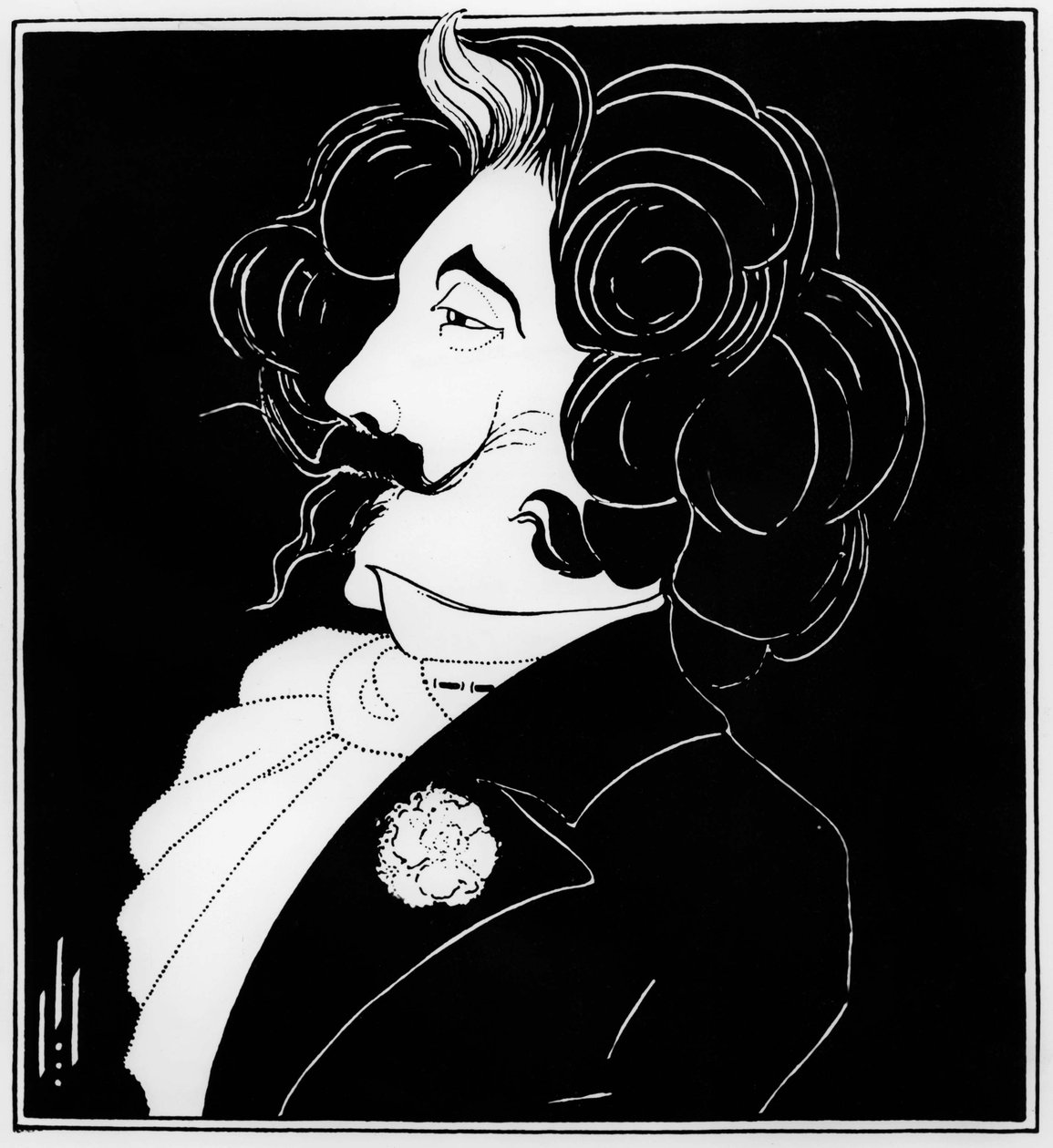 James McNeill Whistler (1834-1903) (tegning) av Aubrey Beardsley