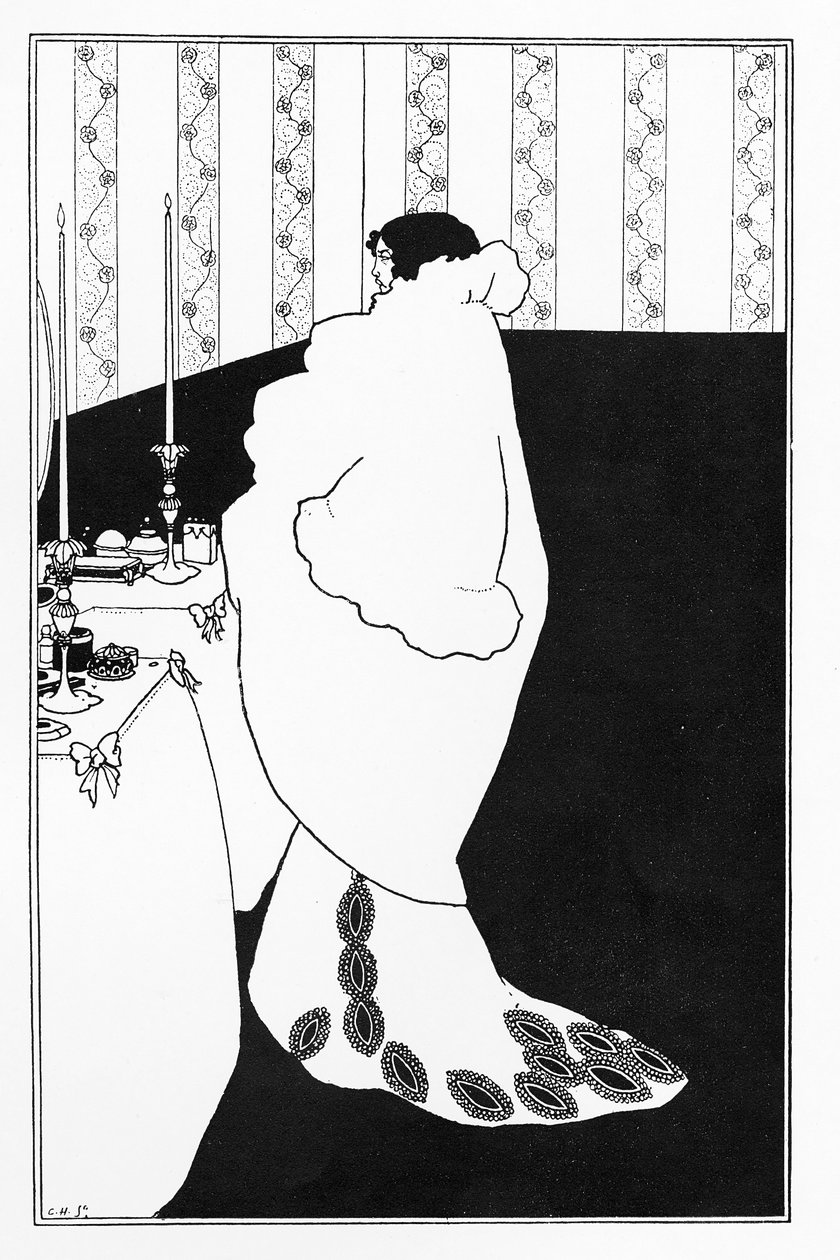 La Dame aux Camelias, illustrasjon fra "The Yellow Book", 1894 av Aubrey Beardsley