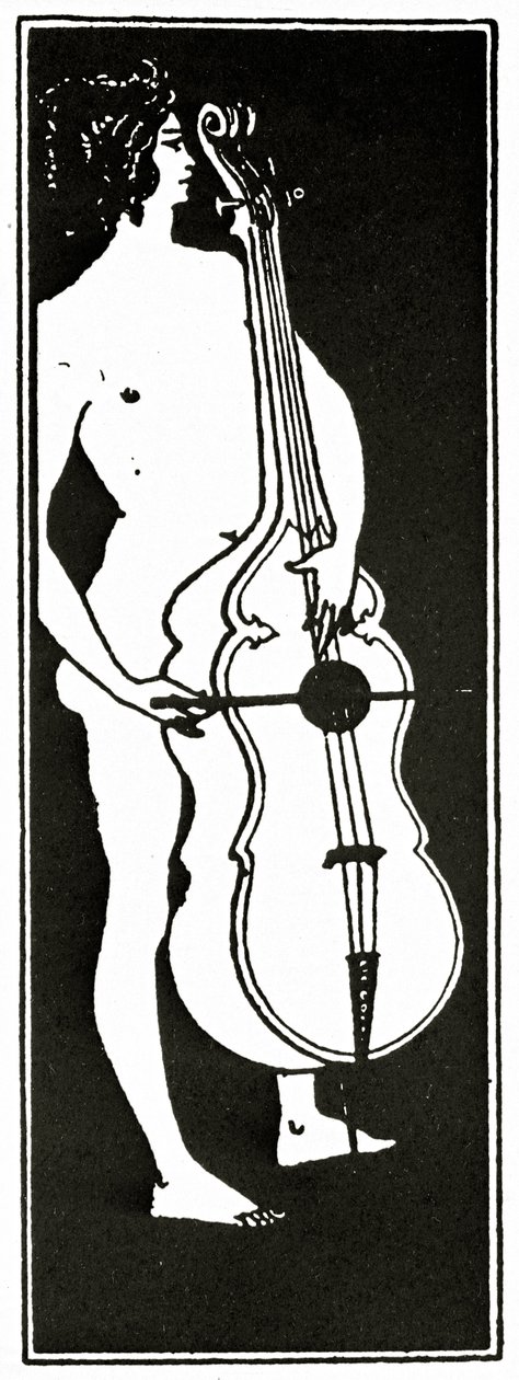 Mannen med celloen, ca. 1894 av Aubrey Beardsley