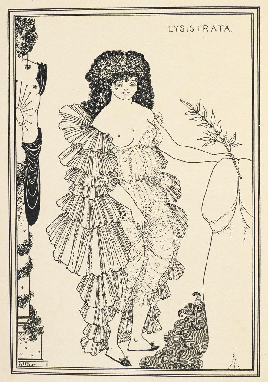 Lysistrata - karakter i en komedie av Aristofanes av Aubrey Beardsley