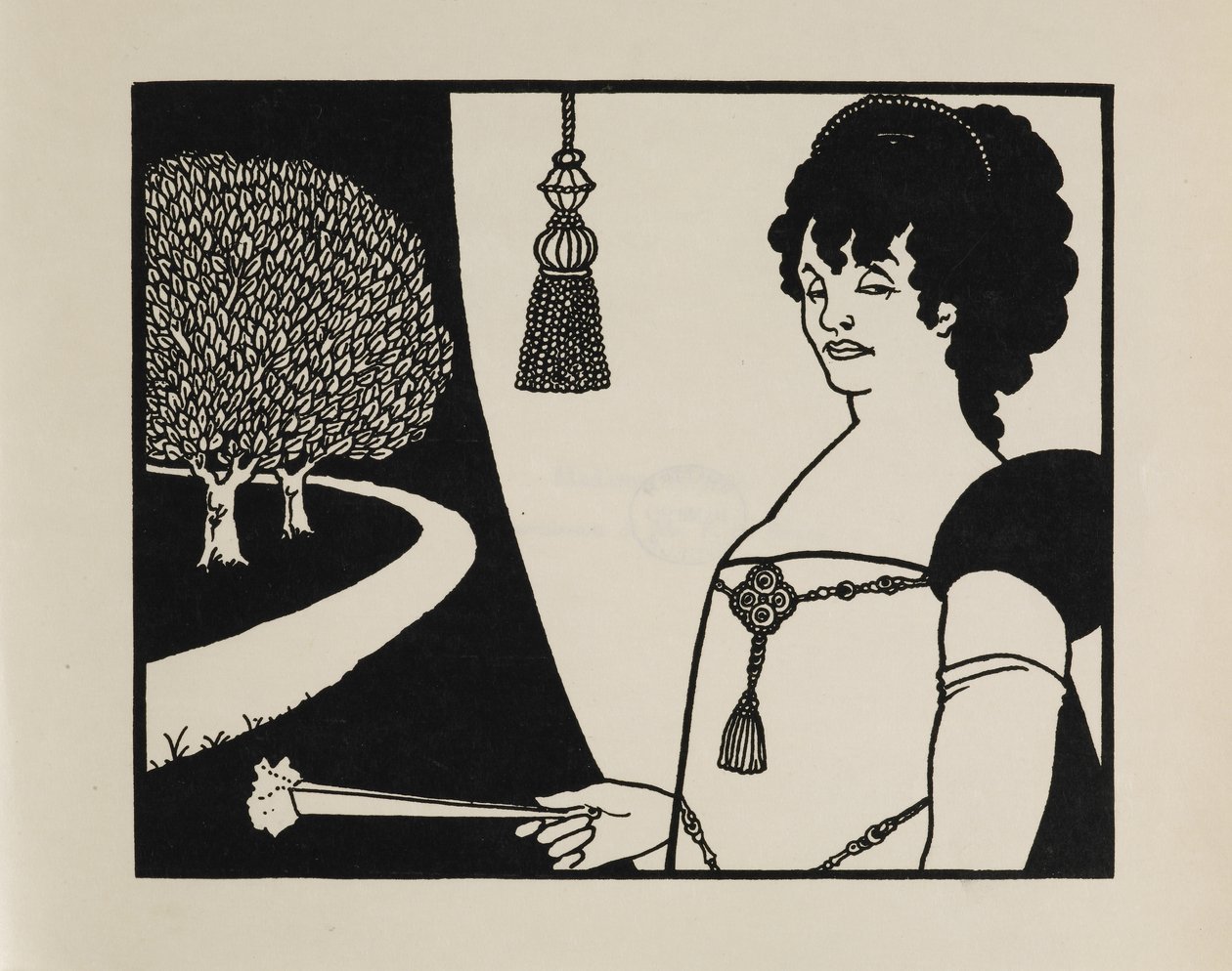 Madame Rejane, fra en bok med femti tegninger av Aubrey Beardsley