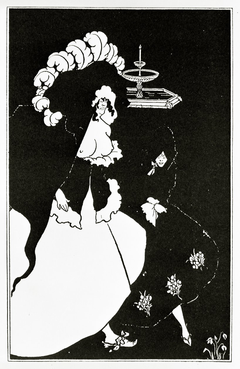 Messaline og ledsager på vei tilbake fra et bordell, ca. 1894 av Aubrey Beardsley