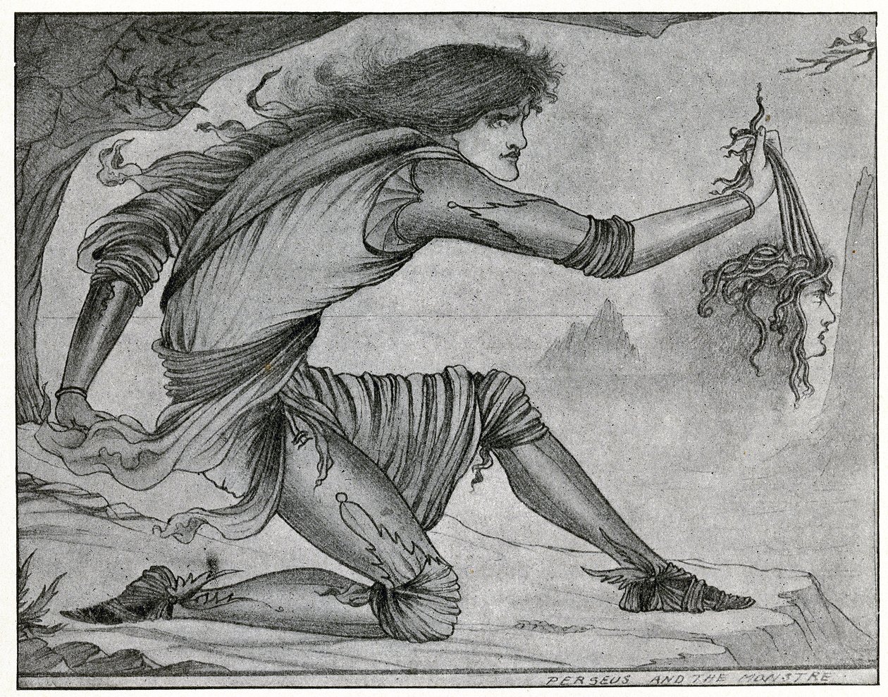 Persevs og Gorgonen av Aubrey Beardsley