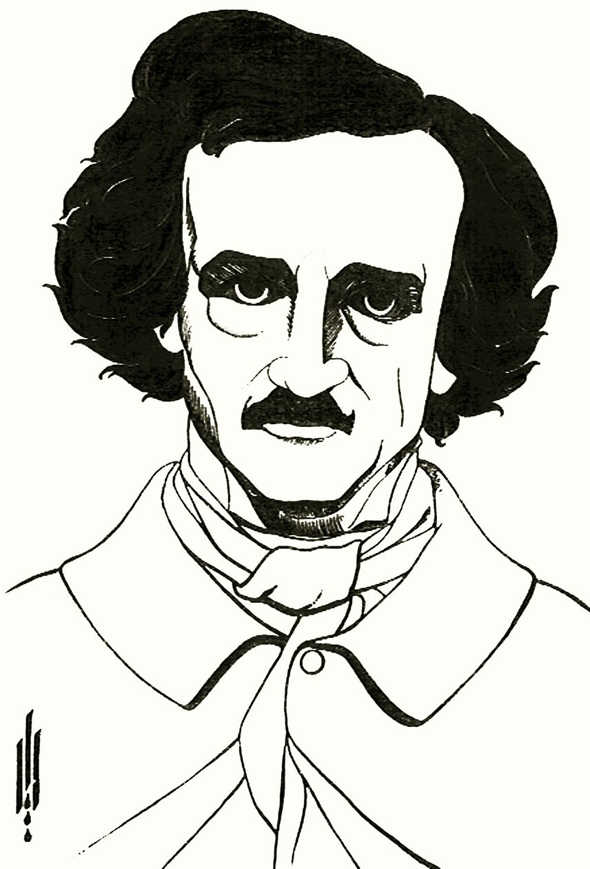 Portrett av Edgar Allan Poe, 1894 av Aubrey Beardsley