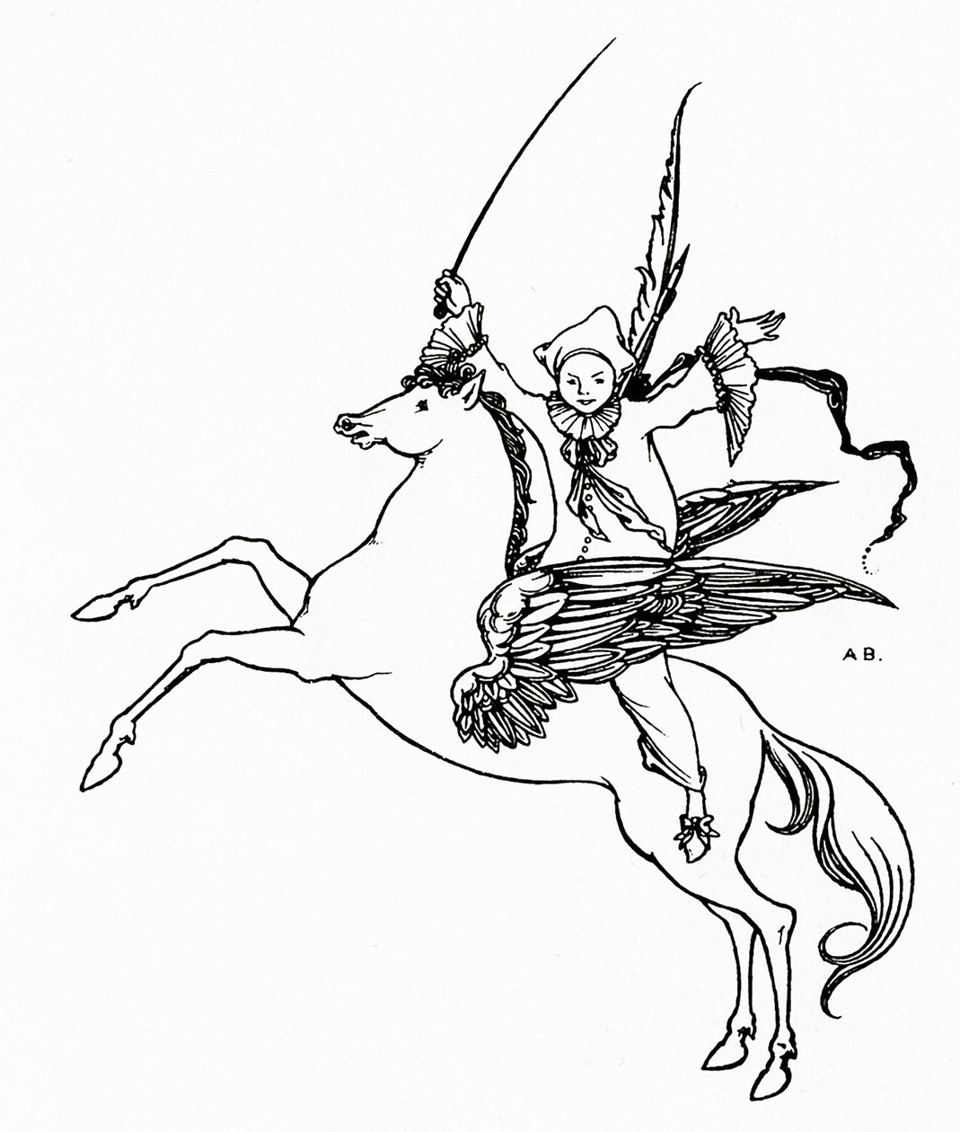 Puck på Pegasus, 1894 av Aubrey Beardsley