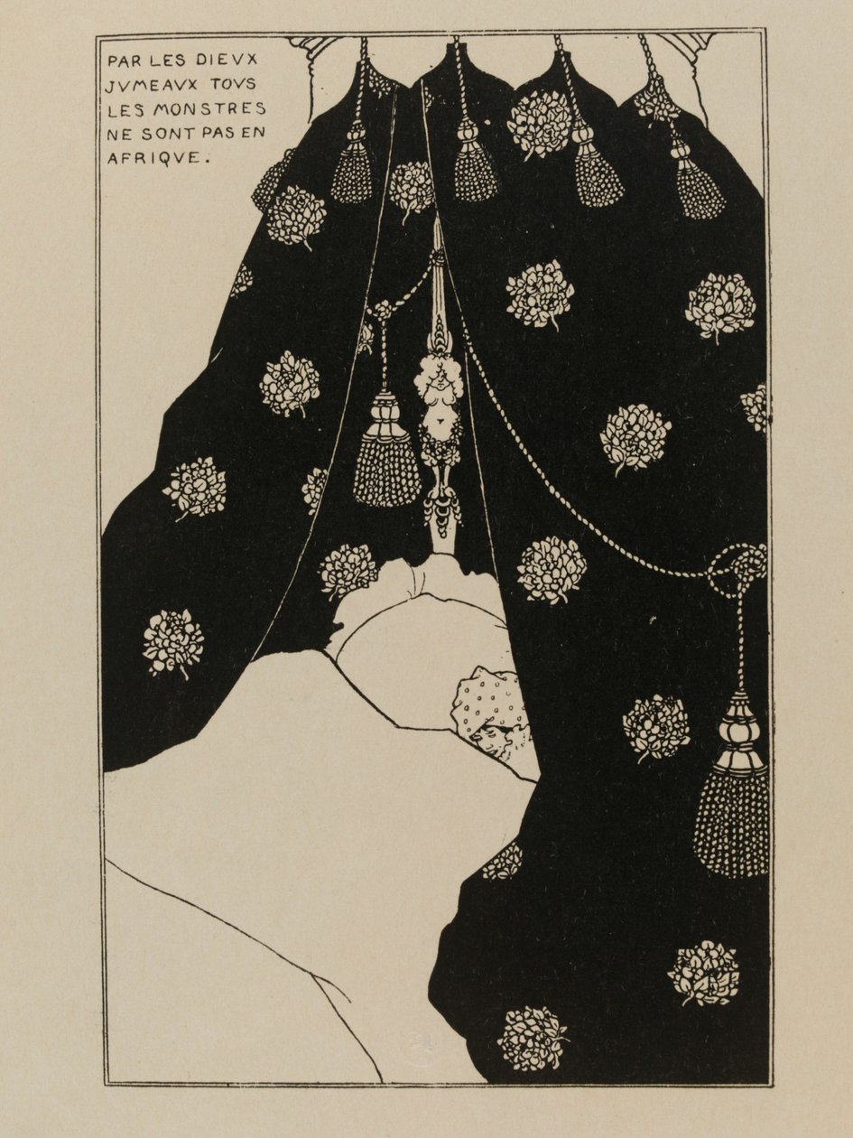 Selvportrett på sengen Selvportrett på sengen, 1894. av Aubrey Beardsley
