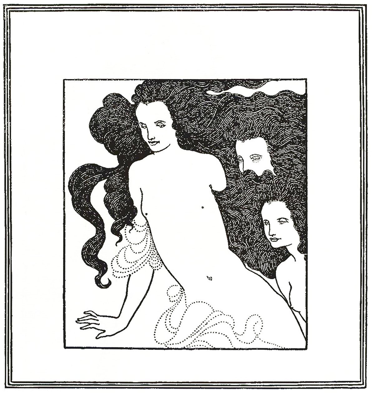 The Comedy of the Rhinegold, frontispice 1872 av Aubrey Beardsley