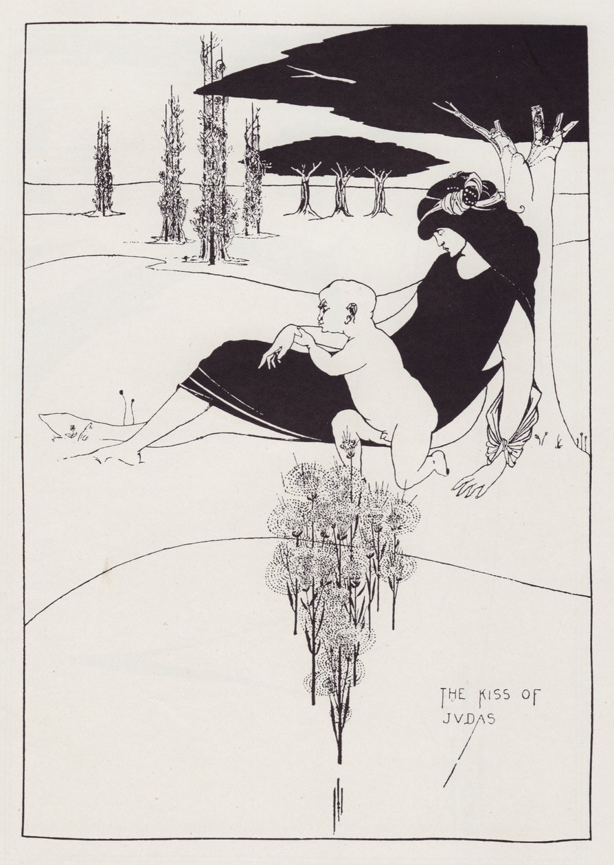 Judas kyss, 1893. av Aubrey Beardsley