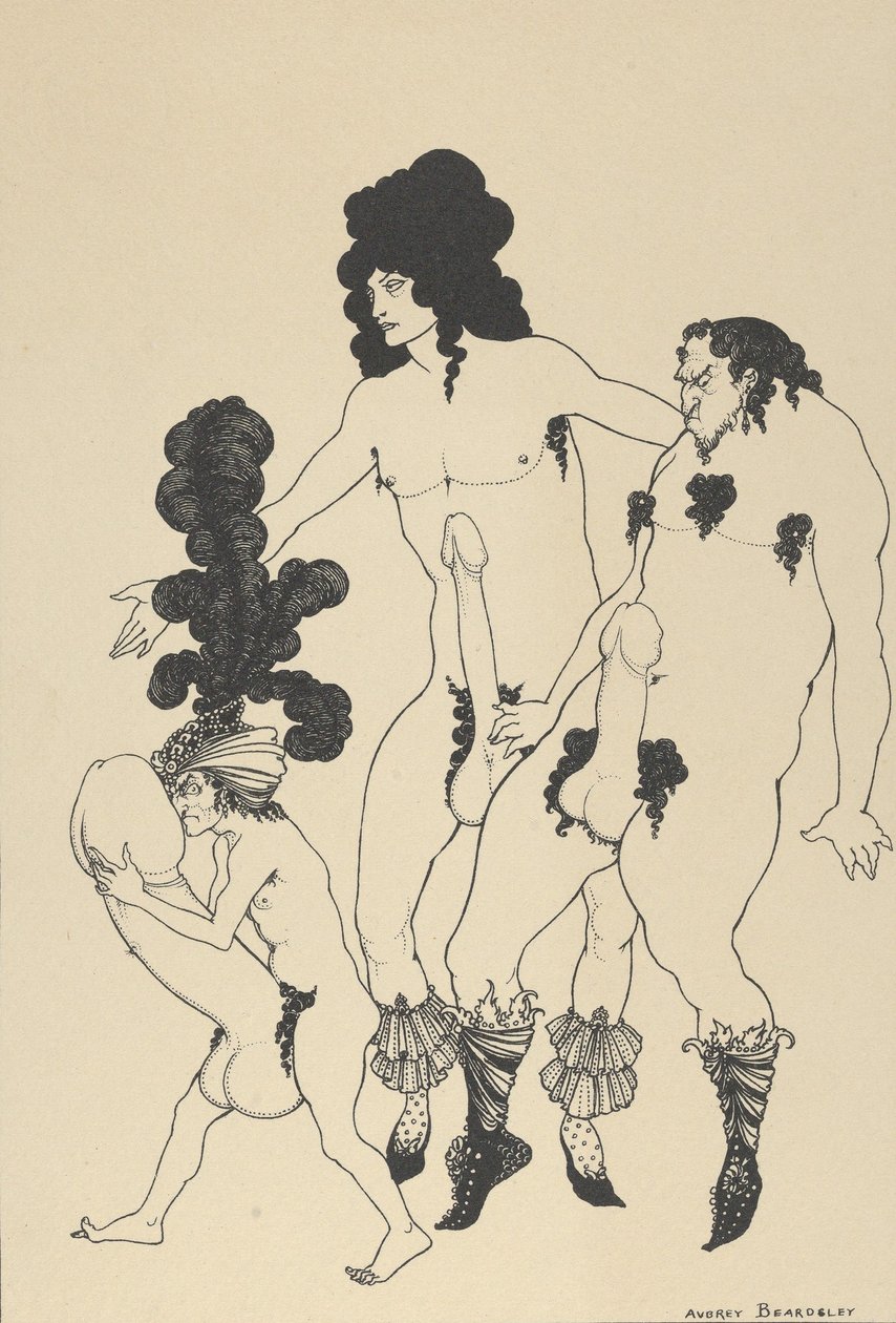 De Lacedemonianske ambassadørene, for Lysistrata of Aristophanes, ca. 1926. av Aubrey Beardsley