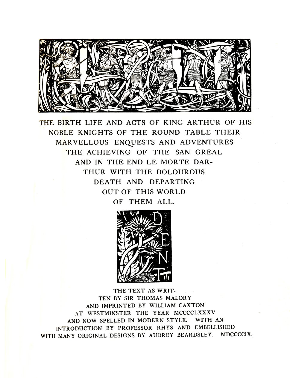 Tittel-side designet av Aubrey Beardsley for Mrs. J. M. Dent and Sons Ltd, 1909, 1914. av Aubrey Beardsley