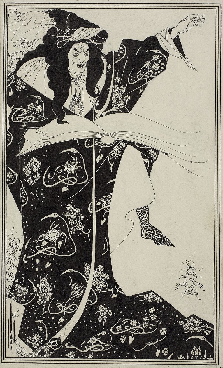 Virgil trollmannen, ca. 1893 av Aubrey Beardsley