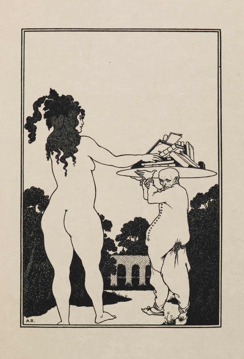 tegning fra en bok med femti tegninger av Aubrey Beardsley