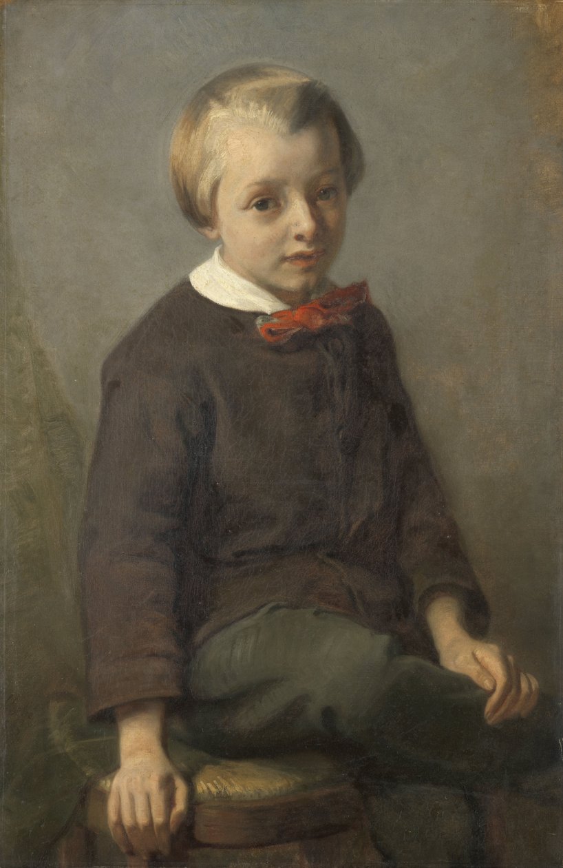 Portrett av en gutt. av August Allebe
