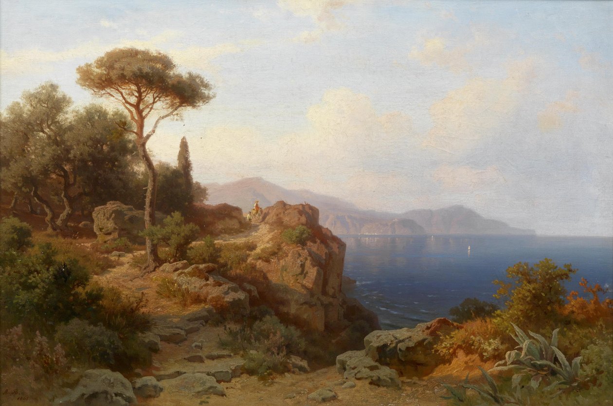 Kysten nær Nice av August Behrendsen