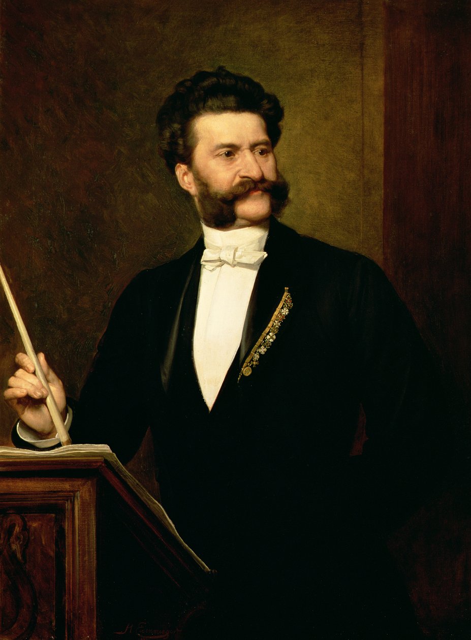 Johann Strauss den yngre, 1888 av August Eisenmenger