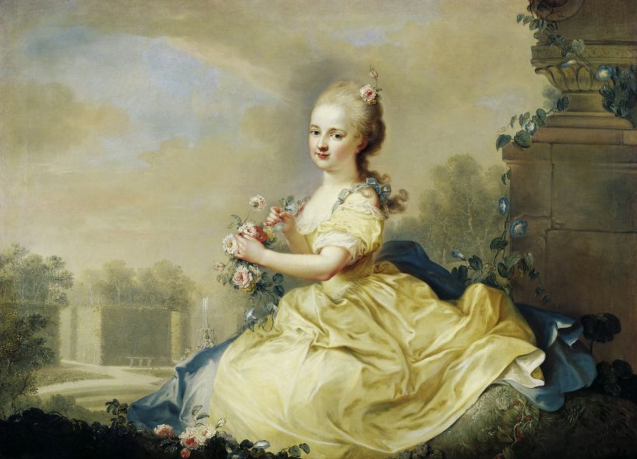 Portrett av prinsesse Maria Josepha Hermengilde av Liechtenstein (1768-1845), senere Esterházy av August Friedrich Oelenhainz