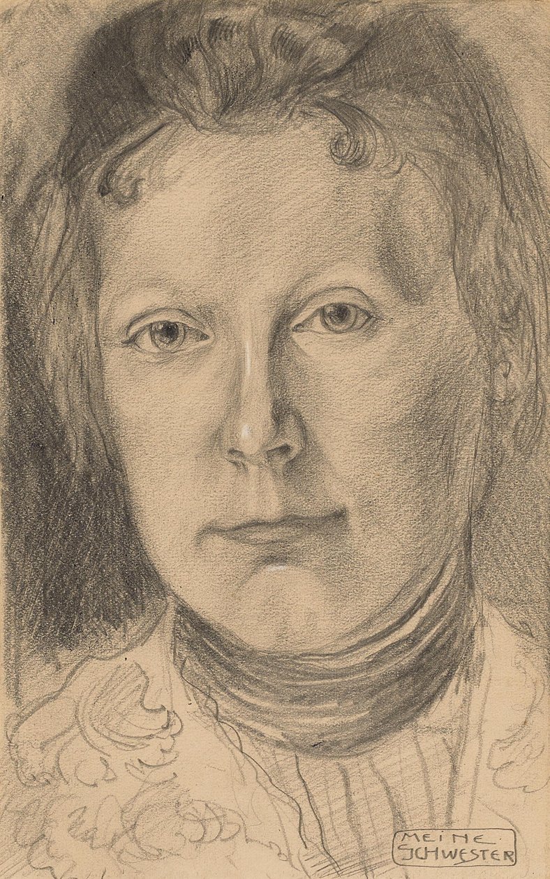 Portrett av Ottilie Macke ("Min søster") av August Macke