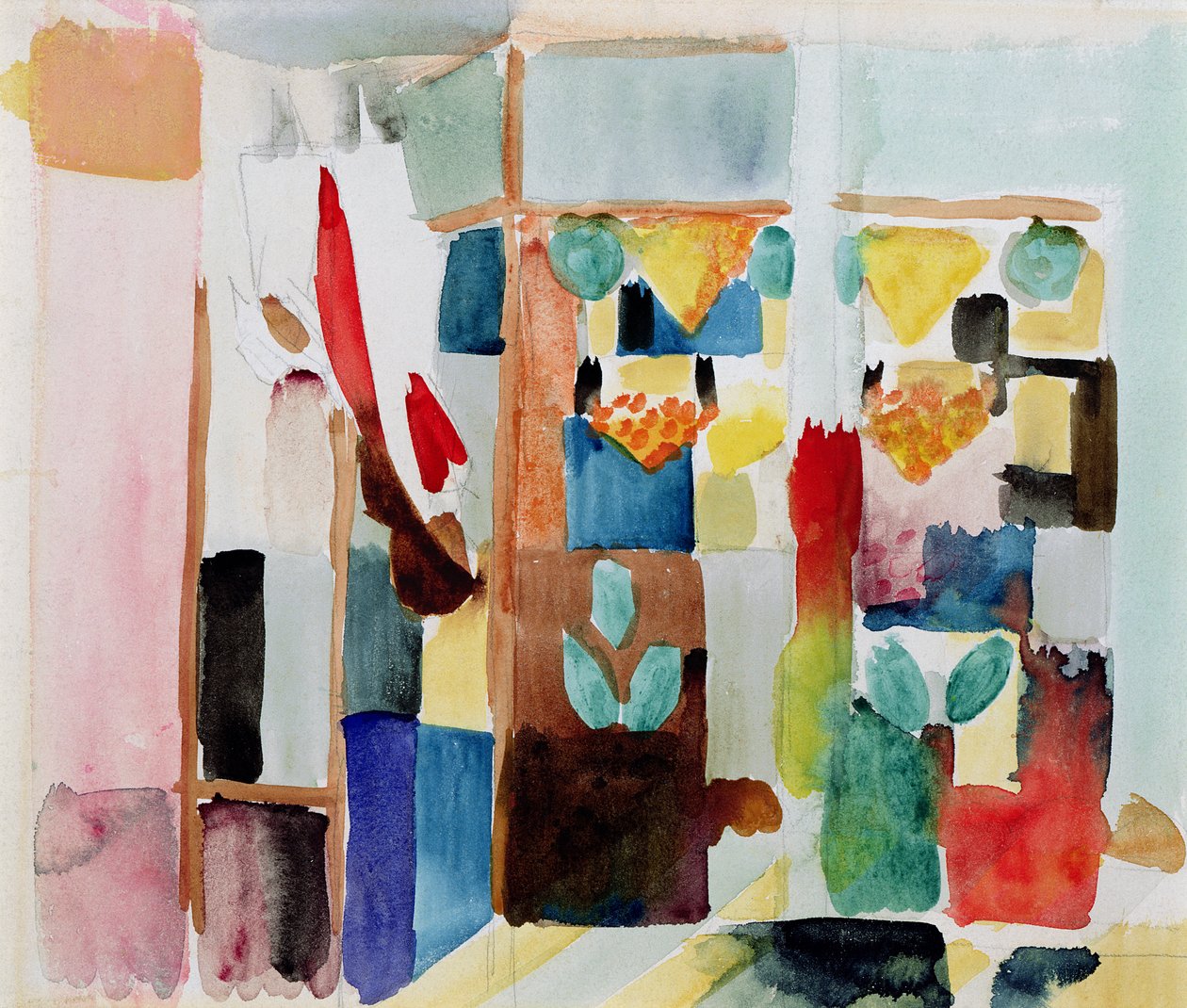 Barn på Grønthandlerens I, 1913 (akvarell på papir) av August Macke