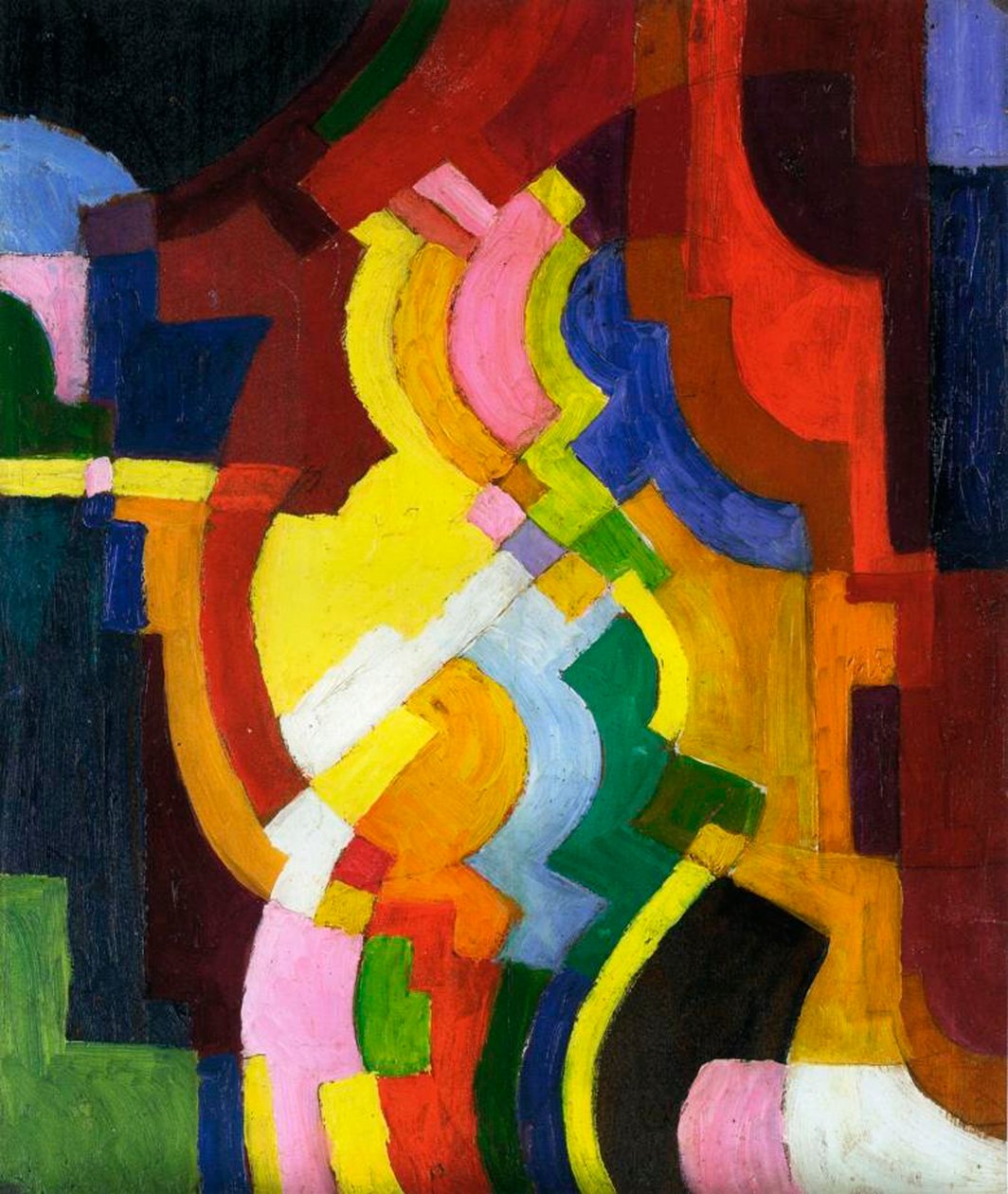 Fargede former III, 1913 av August Macke