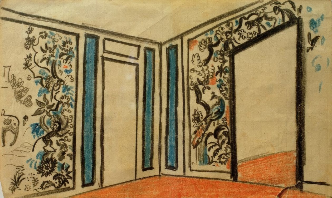 Design for Teesalon Worringer av August Macke
