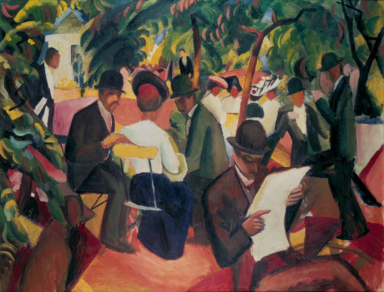 Gartenrestaurant av August Macke