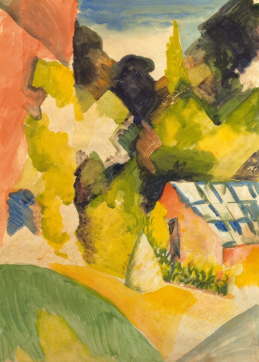 Drivhus i parken Oberhofen av August Macke