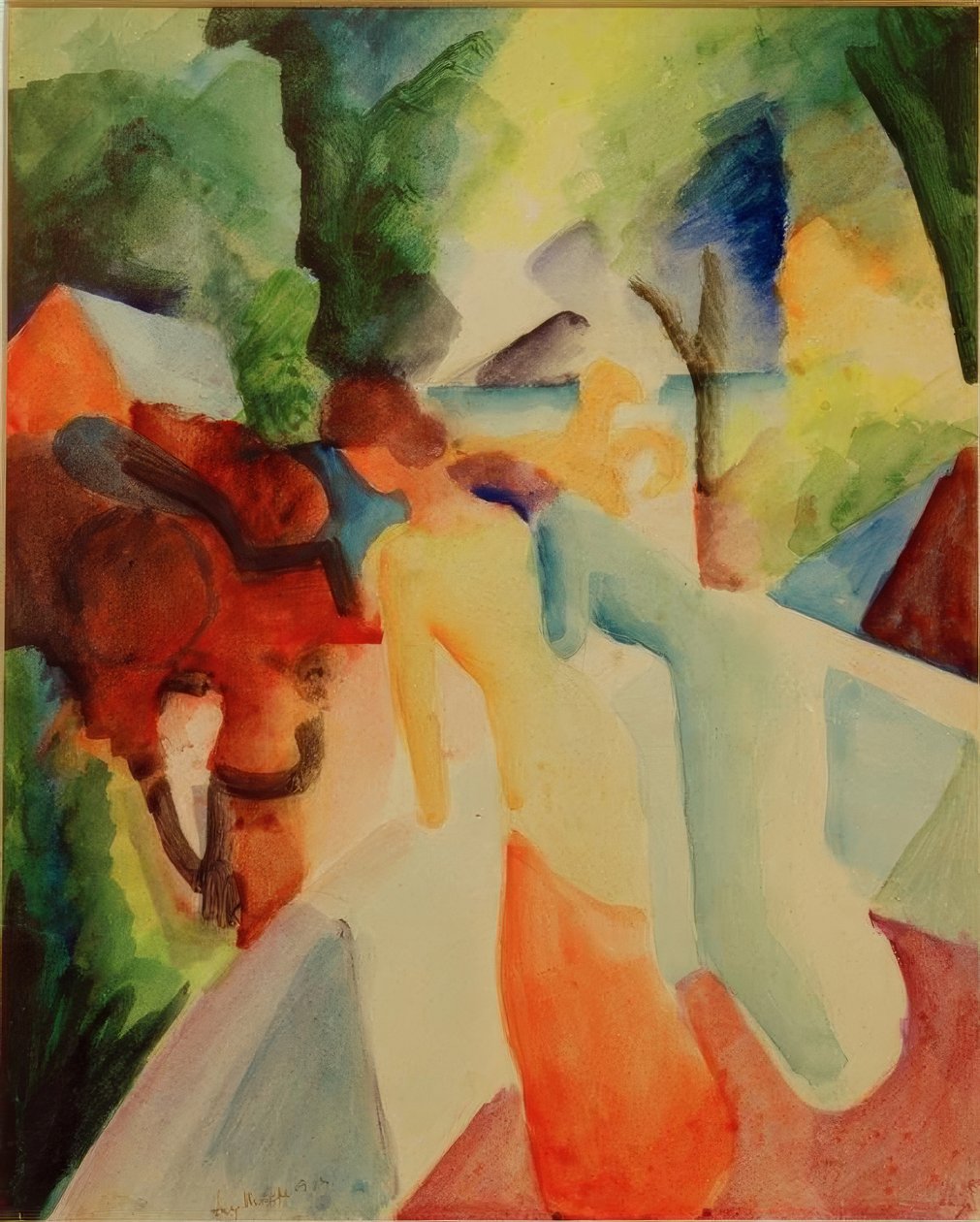 Hilsen fra balkongen av August Macke