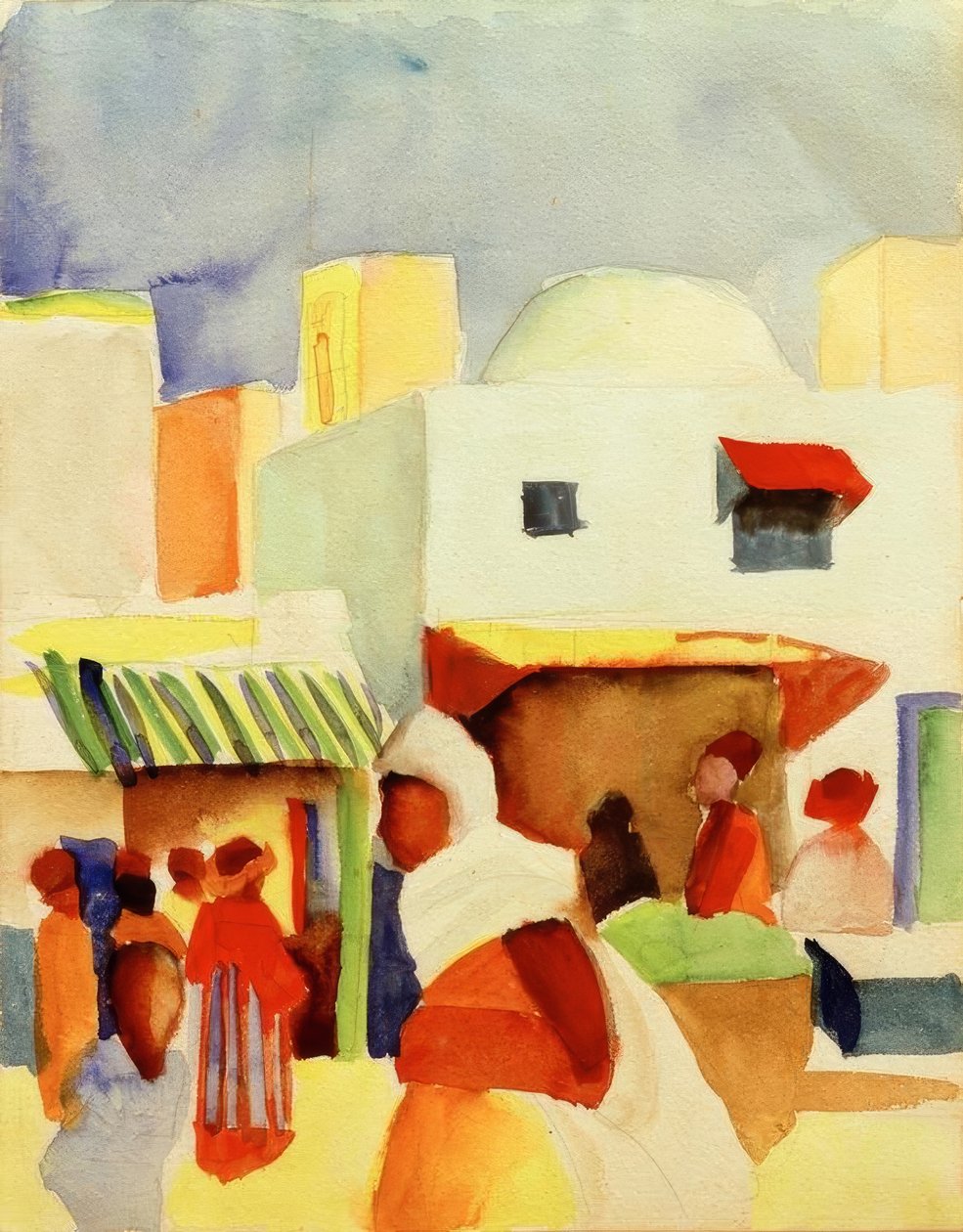 Marked i Tunis I av August Macke