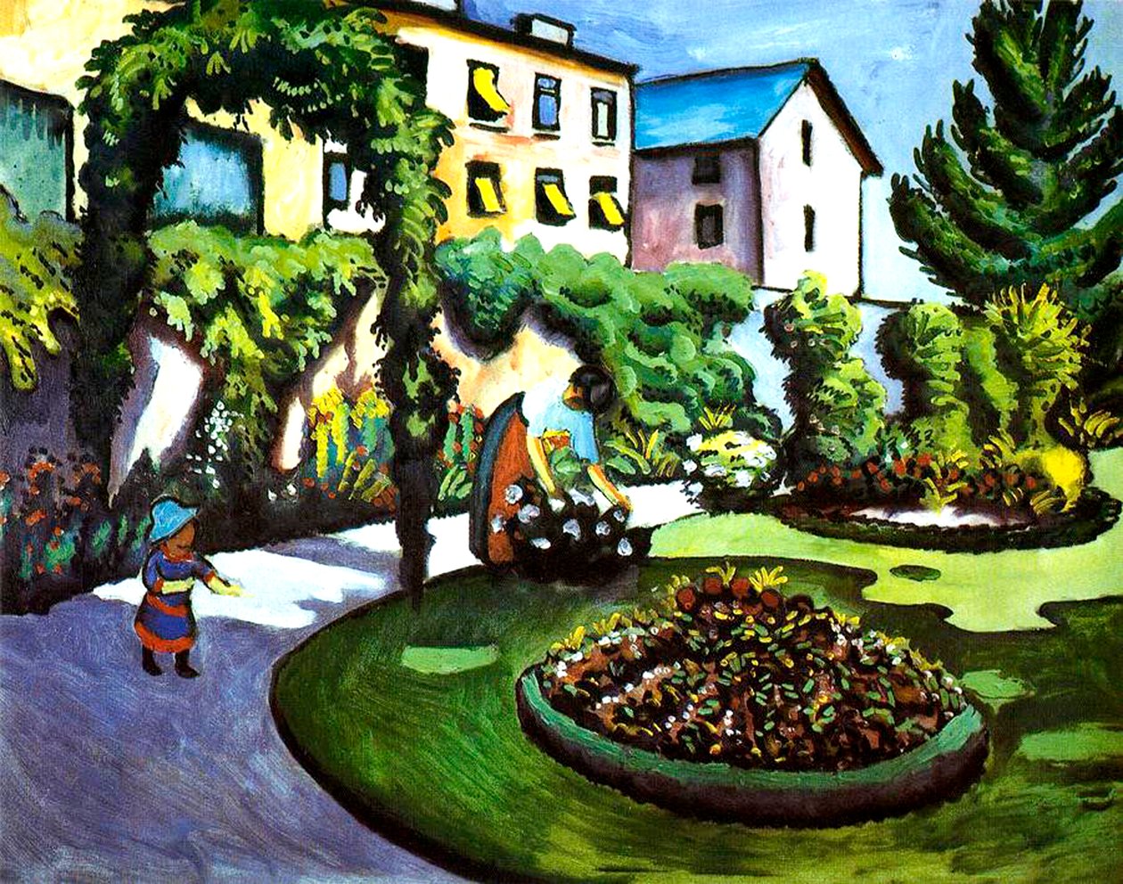 Kunstnerhagen i Bonn, Tyskland, 1911 av August Macke