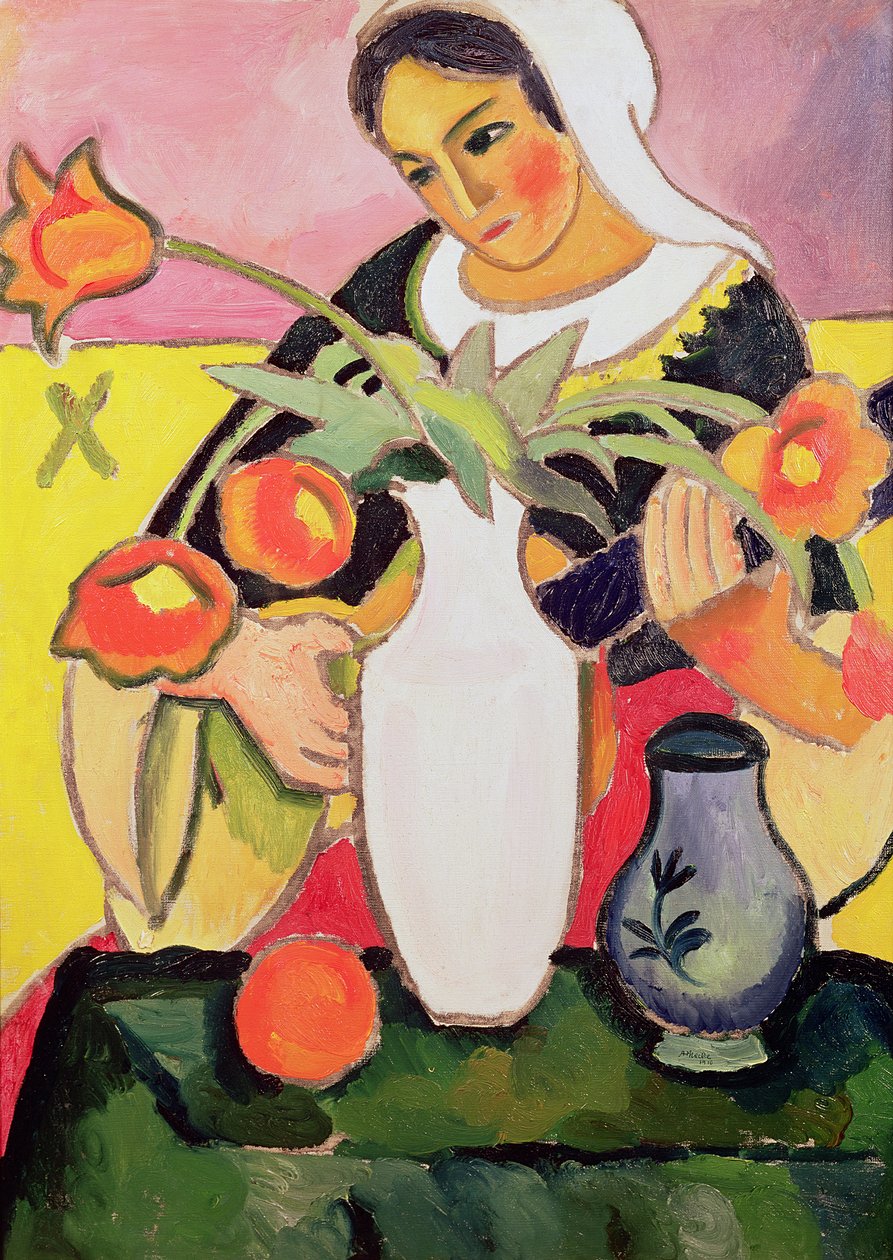 Lutespilleren, 1910 av August Macke