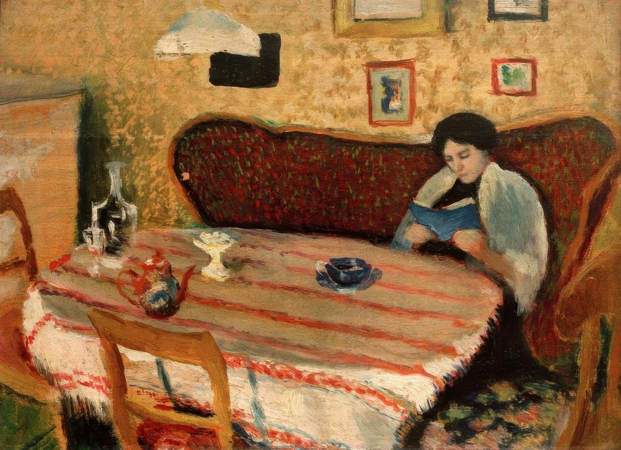 Stuen vår i Tegernsee av August Macke